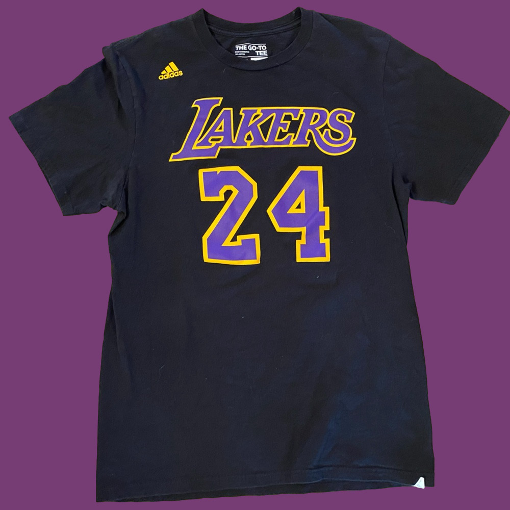 Adidas Kobe Bryant LA Lakers Black Mamba #24 T-Shirt Size M